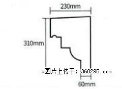 产品分解图型 - 檐口线，型号：SX311-YK-3，规格：230x310mm(3) - 毕节三象EPS建材 bijie.sx311.cc